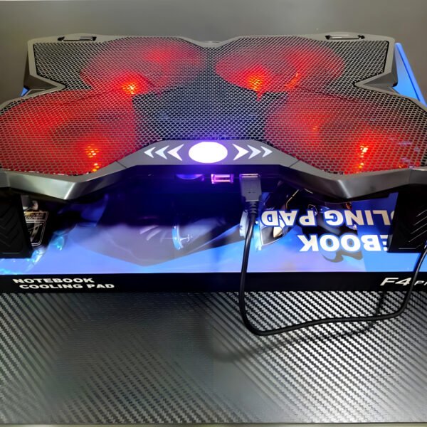 F4 Plus Notebook Cooling Pad Ultimate Cooling Power With Silent Operation And Vibrant LED Effects - Image 7