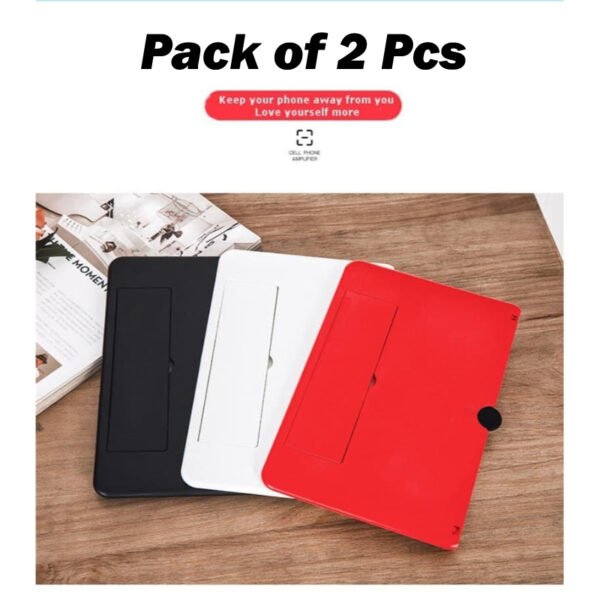 Pack Of 2 Foldable 3D Screen Magnifier Holder Stands For Mobile Phones - Image 3