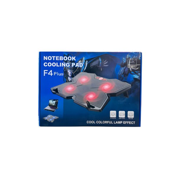 F4 Plus Notebook Cooling Pad Ultimate Cooling Power With Silent Operation And Vibrant LED Effects - Image 9