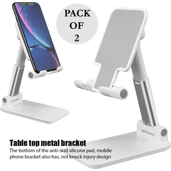Pack Of 2 Portable Desktop Folding Lifting Bracket Mobile Phone Stand Desk Mounts For Phones - Image 5
