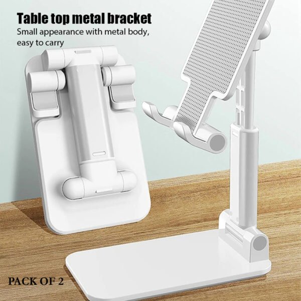Pack Of 2 Portable Desktop Folding Lifting Bracket Mobile Phone Stand Desk Mounts For Phones - Image 6