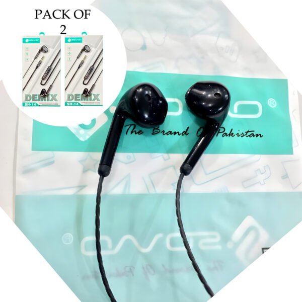 Pack Of 2 SOVO SH-14 DEMIX Stereo Sound Handsfree - Image 6