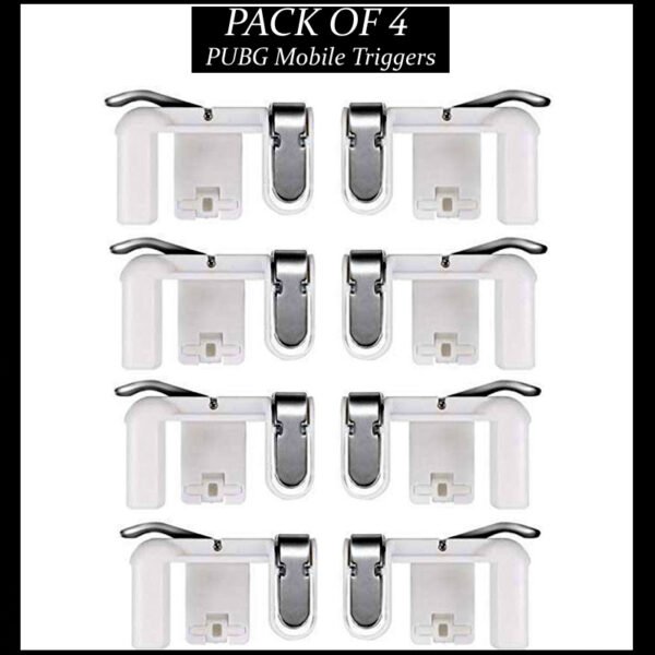 Pack Of 4 Pairs PUBG Mobile Game Controller Triggers L1R1 Game Joysticks Transparent (Metal) - Image 6