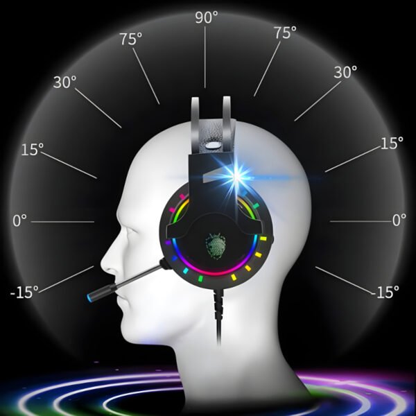 K3 Super Bass Comfortable Wear E-Sports RGB Gaming Wired Headset - Image 4