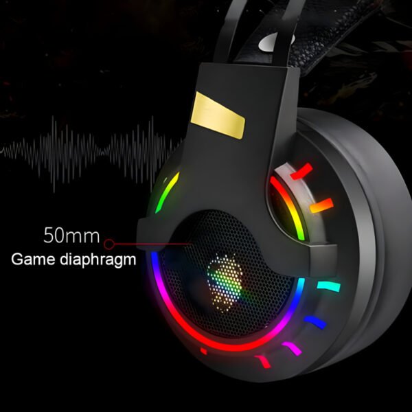 K3 Super Bass Comfortable Wear E-Sports RGB Gaming Wired Headset - Image 6