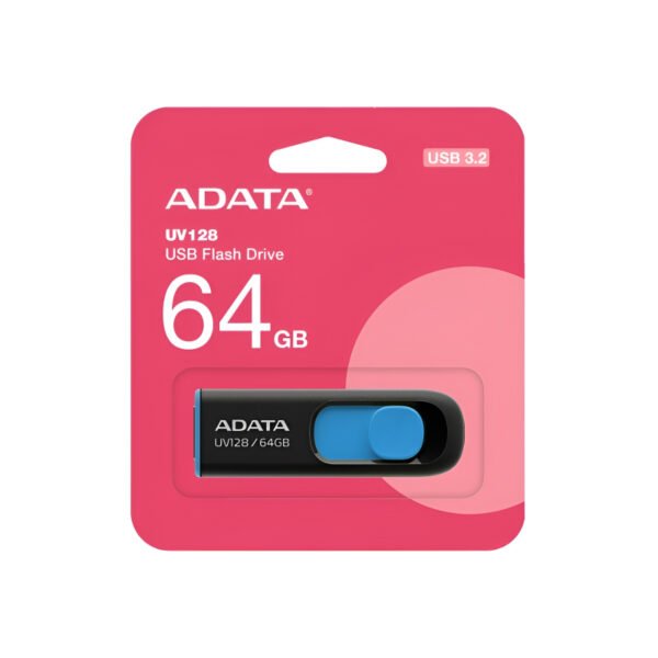 ADATA UV128 USB 3.2 Flash Drive – Sleek, Slide-Out Design | Available in 32GB, 64GB, and 128GB - Image 9