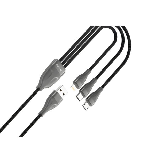 SOVO SC-117 High-Quality 65W 3-In-1 USB Cable - Image 3