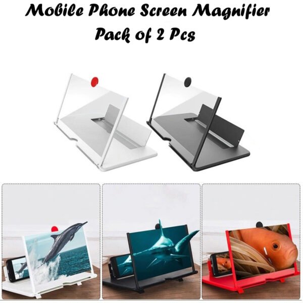 Pack Of 2 Foldable 3D Screen Magnifier Holder Stands For Mobile Phones - Image 8
