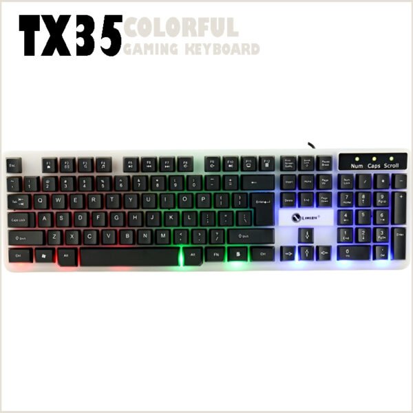 TX35 Limeide RGB Suspension Backlit Lightweight Luminous Wired Gaming Keyboard - Image 5